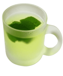 Jamaican black mint tea in a cup