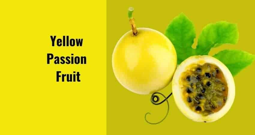 ripe yellow passion fruit