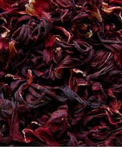 Dried Roselle hibiscus tea for the common cold